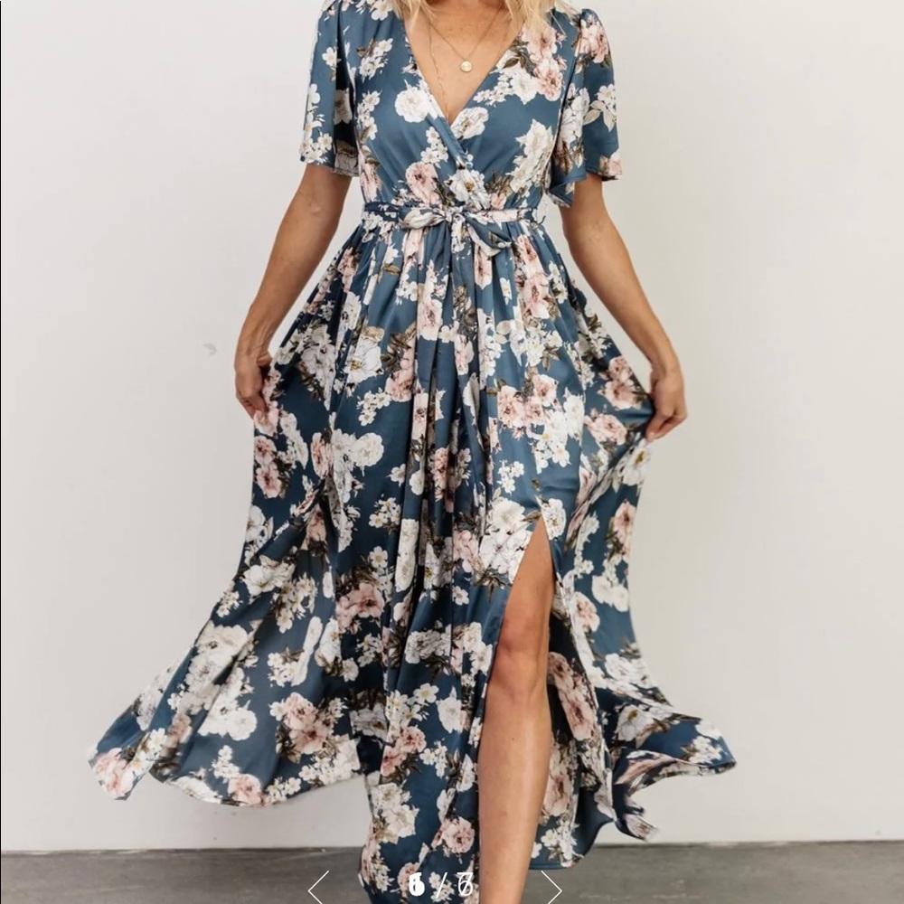 BALTIC BORN Sicily Satin Maxi Dress